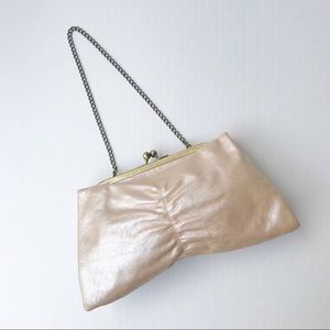 HOBO International Pearl Cream Leather Clutch